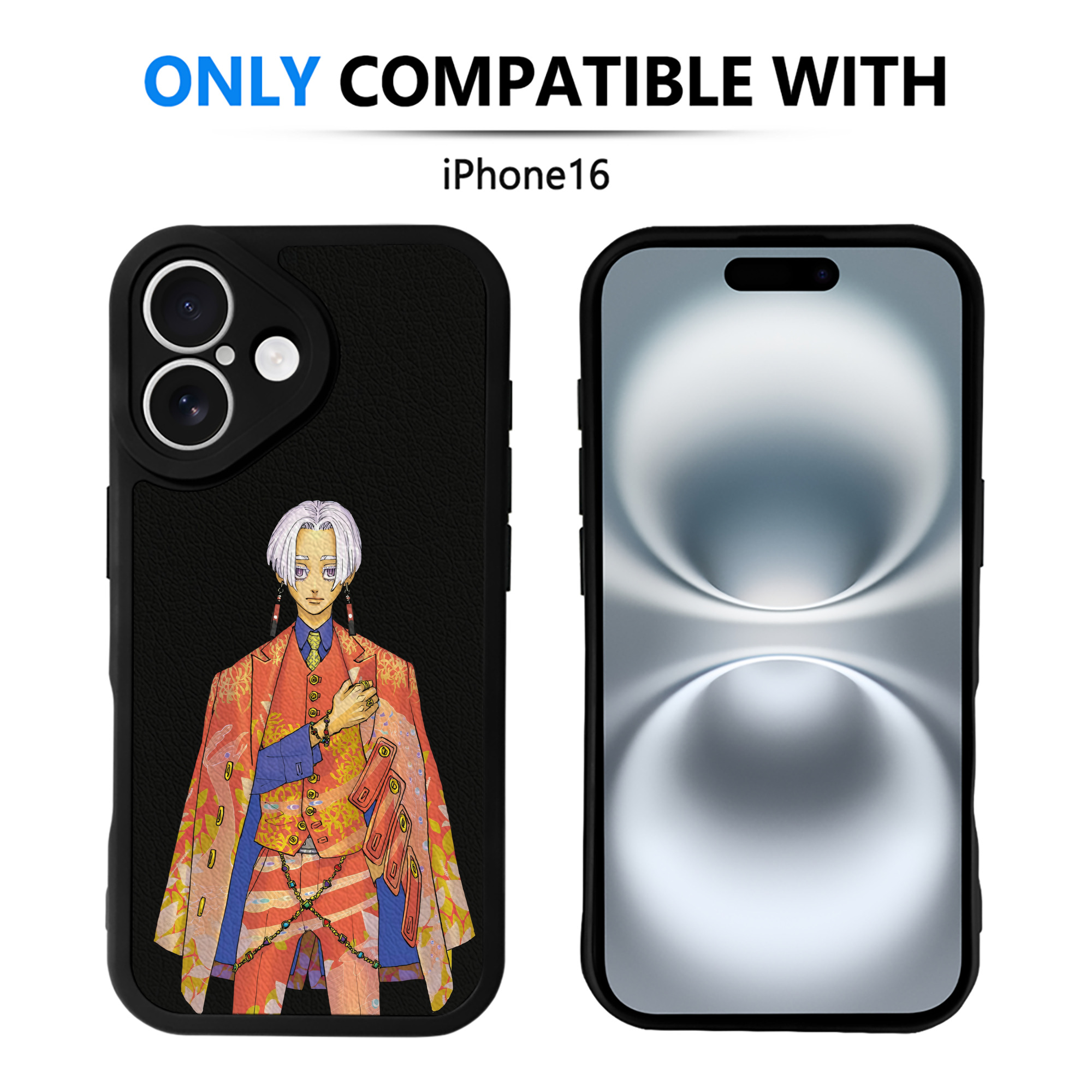 （画像用） 東京リベンジャーズ Tokyo Revengers 【iPhone 16シリーズ対応】シリコンスマホケース（レザー調） 材質：シリコン